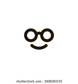 nerd face icon. sign design