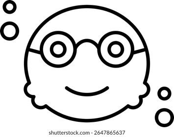 Design do ícone de estilo preenchido do Nerd
