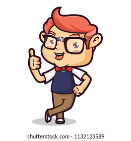 Nerd geek leaning