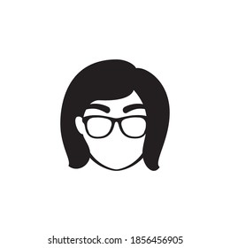 Nerd girl with gadget Royalty Free Vector Image