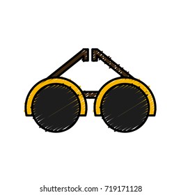 Nerd glasses isolated