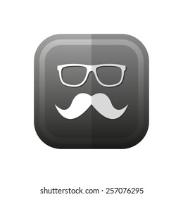 Nerd glasses and mustaches  - vector icon, flat design