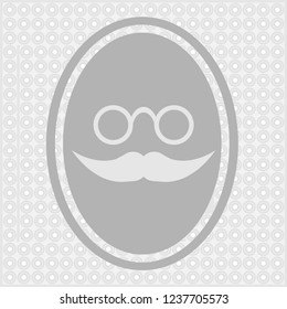 Nerd glasses and mustaches. Vector Illustration