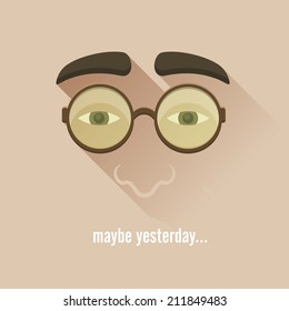 Nerd glasses. Vector Illustration