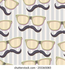 Nerd glasses.Seamless vector Illustration