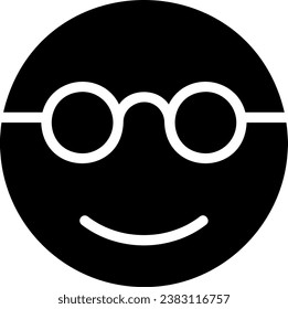 nerd glyph icon illustration vector