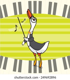 a nerd goose  music conductor