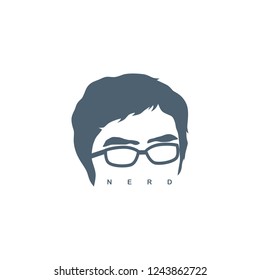 nerd guy character sign