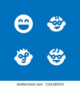nerd icon. 4 nerd set with geek and goofy vector icons for web and mobile app