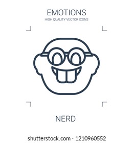 nerd icon. high quality line nerd icon on white background. from emotions collection flat trendy vector nerd symbol. use for web and mobile