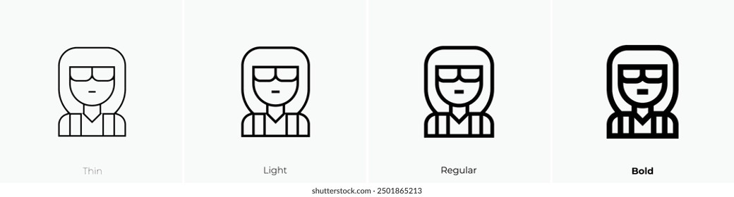 Nerd-Symbol. Dünnes, helles Design im regulären und kühlen Stil, einzeln auf weißem Hintergrund