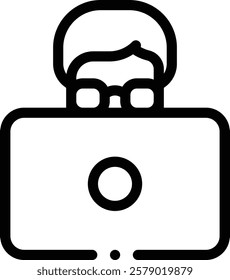 nerd icon. Thin Linear Style Design Isolated On White Background