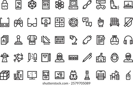 Nerd icons High-Quality Vector Icons Collection with Editable Stroke. Ideal for Professional and Creative Projects