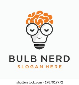 Nerd logo design vector template