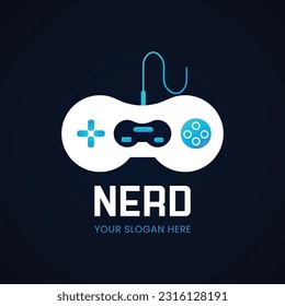 Nerd logo design vector template