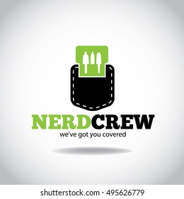 Nerd Pocket Protector Icon Design. EPS 10 Vector.