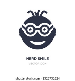 nerd smile icon on white background. Simple element illustration from UI concept. nerd smile sign icon symbol design.