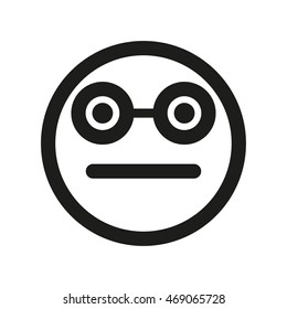 Nerd smiley vector icon. Emoji smiley.