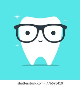 the nerd tooth wears glasses
