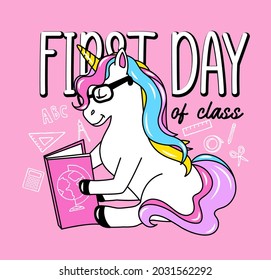 NERD UNICORN ON HIS FIRST DAY OF SCHOOL