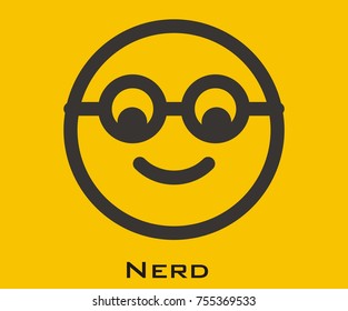 Nerd vector icon