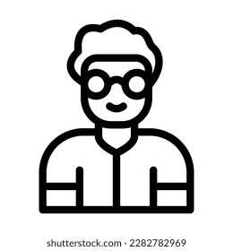 Nerd Vector Line Icon Design