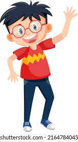 Nerdy Boy Cartoon Character Illustration Stock Vector (Royalty Free ...