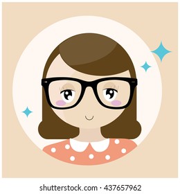 Nerdy Young Woman