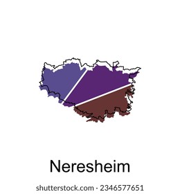 Neresheim map. vector map of the German Country. Borders of for your infographic. Vector illustration design template