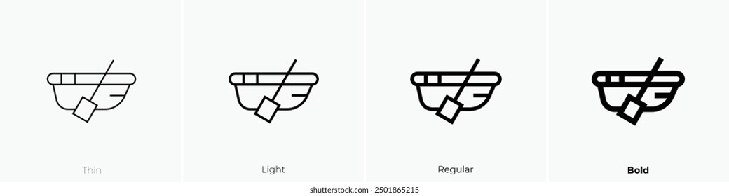 Neretva-Symbol. Dünnes, helles Design im regulären und kühlen Stil, einzeln auf weißem Hintergrund