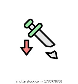 Icono de Nerf. Color simple con elementos de vector de contorno de iconos de videojuegos para ui y ux, sitio web o aplicación móvil