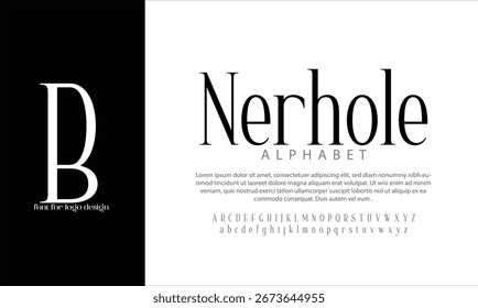 Nerhole Vektor Alphabet Schriftart für Logo-Design