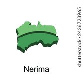 Nerima City map, black and white detailed outline regions of the country