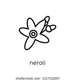 Neroli icon. Trendy modern flat linear vector Neroli icon on white background from thin line nature collection, editable outline stroke vector illustration