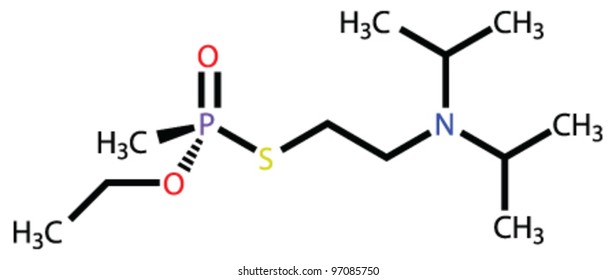 Nerve agent VX (chemical weapon) structural formula