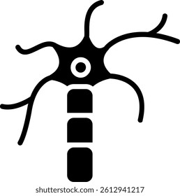 Nerve Cell Glyph Icon Vector Design