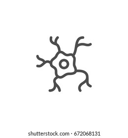 Nerve Cell Line Icon