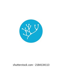 nerve cell logo or neuron logo with vector style