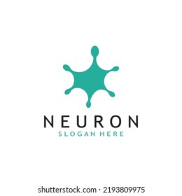 nerve cell logo or neuron logo with vector style