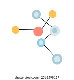 Nerve cell vector illustration. Artificial neural network technology science cloud computing. AI biology system.