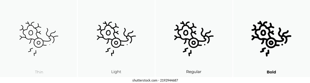 nerve icon. Thin, Light Regular And Bold style design isolated on white background