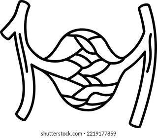 Nerve system veins Concept, axons vector outline icon Design, Organ System Symbol, Human Anatomy Sign, Human Body Part Stock illustration