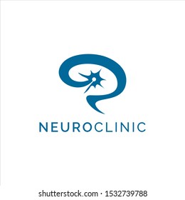 Nerve Therapy Logo Abstract Brain Vector, Neurology Health Graphic Design Idea