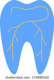 nerves tooth illustration vector design