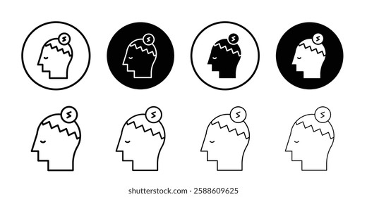 Nervous breakdown icon Simple outline vector logo