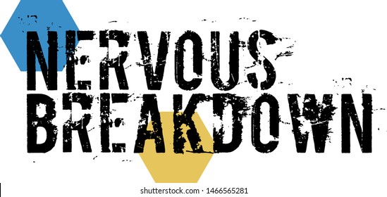NERVOUS BREAKDOWN stamp on white background