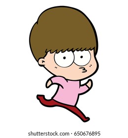 niño de caricatura nerviosa
