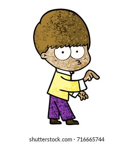 niño de caricatura nerviosa