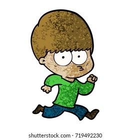 niño de caricatura nerviosa
