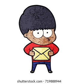 niño de caricatura nerviosa